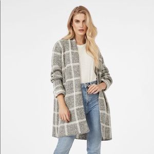 ShoeDazzle PLUS SIZE WOOL WINDOW PANE CARDIGAN